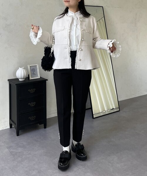 prose verse(プロズヴェール)の「【パール付き】スリムテーパードパンツ(その他パンツ・レディース・ブラック・TL/PL/LARGE/MEDIUM/PM)」の11枚目の写真