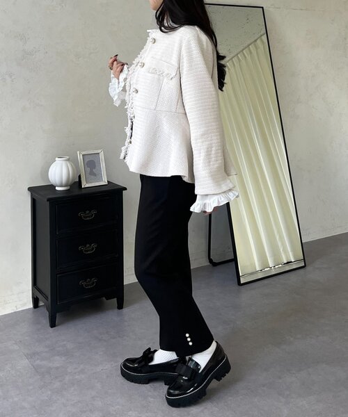 prose verse(プロズヴェール)の「【パール付き】スリムテーパードパンツ(その他パンツ・レディース・ブラック・TL/PL/LARGE/MEDIUM/PM)」の15枚目の写真