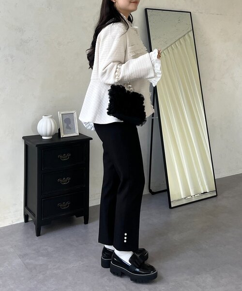 prose verse(プロズヴェール)の「【パール付き】スリムテーパードパンツ(その他パンツ・レディース・ブラック・TL/PL/LARGE/MEDIUM/PM)」の17枚目の写真