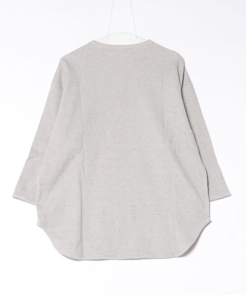 many men many mind(メニーメンメニーマインド)の「MANYMENMANYMINDS / 先染めワッフル/7分袖プルオーバー(Tシャツ/カットソー・メンズ・ネイビー/ブラック/ホワイト・X-LARGE/LARGE/MEDIUM)」の4枚目の写真