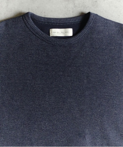 many men many mind(メニーメンメニーマインド)の「MANYMENMANYMINDS / 先染めワッフル/7分袖プルオーバー(Tシャツ/カットソー・メンズ・ネイビー/ブラック/ホワイト・X-LARGE/LARGE/MEDIUM)」の22枚目の写真