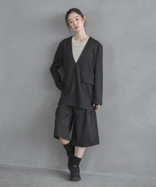 feepur(フェピュール)の「【セットアップ可】バミューダパンツ(その他パンツ・レディース・グレー系その他/ブラック/ブラウン/チャコールグレー・MEDIUM/SMALL)」の6枚目の写真