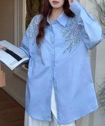 BANNER SELECT（バナーセレクト）の「オーバーサイズビジューデザインシャツ（シャツ/ブラウス）」