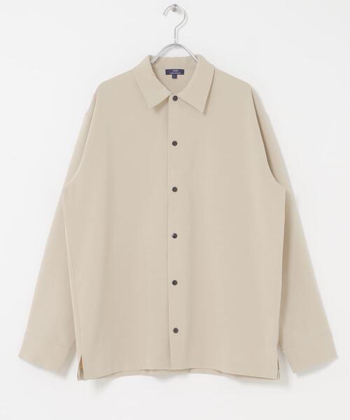 ITEMS URBANRESEARCH（アイテムズ アーバンリサーチ）の「2way ストレッチロングスリーブスナップシャツ（シャツ/ブラウス・メンズ・ブラック/オリーブ/チャコールグレー/ベージュ・MEDIUM/LARGE）」の15枚目の写真