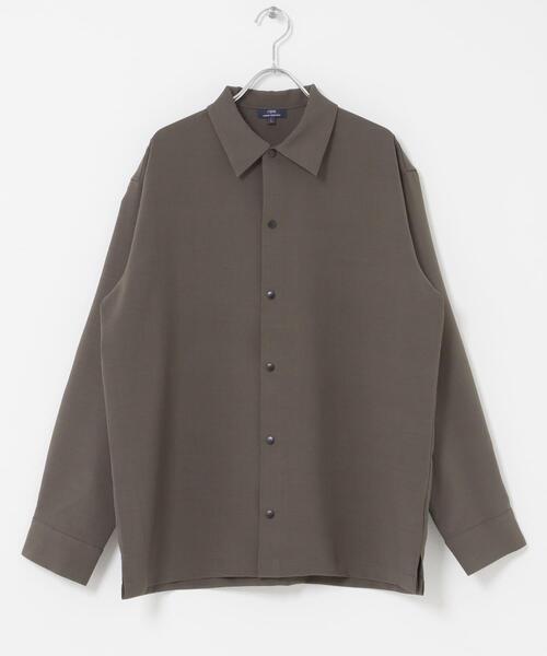 ITEMS URBANRESEARCH(アイテムズ アーバンリサーチ)の「2way ストレッチロングスリーブスナップシャツ(シャツ/ブラウス・メンズ・ブラック/オリーブ/チャコールグレー/ベージュ・MEDIUM/LARGE)」の8枚目の写真