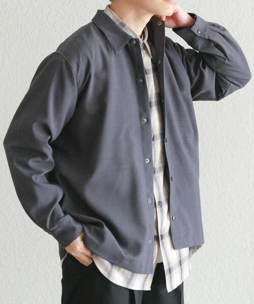 ITEMS URBANRESEARCH(アイテムズ アーバンリサーチ)の「2way ストレッチロングスリーブスナップシャツ(シャツ/ブラウス・メンズ・ブラック/オリーブ/チャコールグレー/ベージュ・MEDIUM/LARGE)」の14枚目の写真