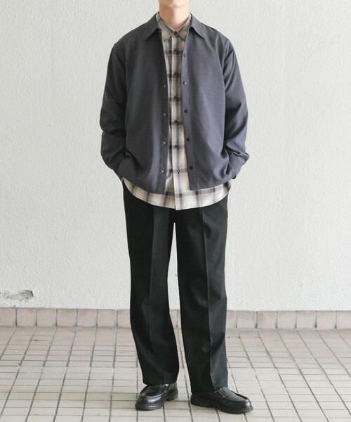 ITEMS URBANRESEARCH(アイテムズ アーバンリサーチ)の「2way ストレッチロングスリーブスナップシャツ(シャツ/ブラウス・メンズ・ブラック/オリーブ/チャコールグレー/ベージュ・MEDIUM/LARGE)」の15枚目の写真
