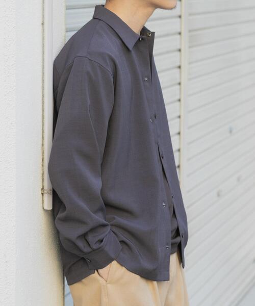 ITEMS URBANRESEARCH(アイテムズ アーバンリサーチ)の「2way ストレッチロングスリーブスナップシャツ(シャツ/ブラウス・メンズ・ブラック/オリーブ/チャコールグレー/ベージュ・MEDIUM/LARGE)」の22枚目の写真