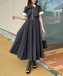 rienda（リエンダ）の「バストディティールフレアワンピース 春服  夏服（シャツワンピース）」