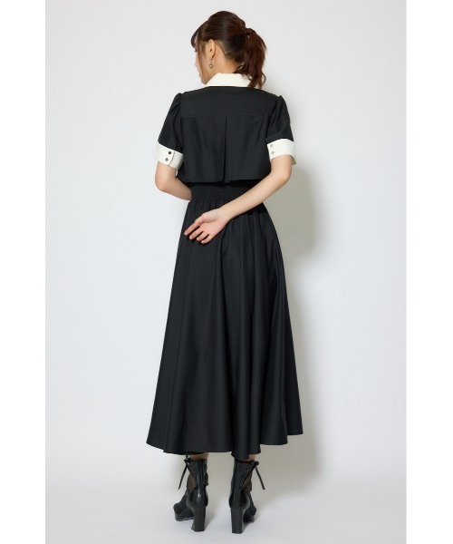 rienda（リエンダ）の「バストディティールフレアワンピース 春服  夏服（シャツワンピース・レディース・ブラック/グレー/ライトイエロー・MEDIUM/SMALL）」の6枚目の写真