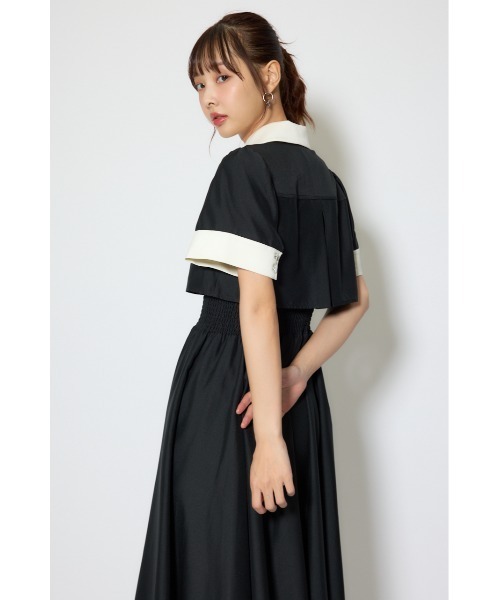 rienda（リエンダ）の「バストディティールフレアワンピース 春服  夏服（シャツワンピース・レディース・ブラック/グレー/ライトイエロー・MEDIUM/SMALL）」の8枚目の写真