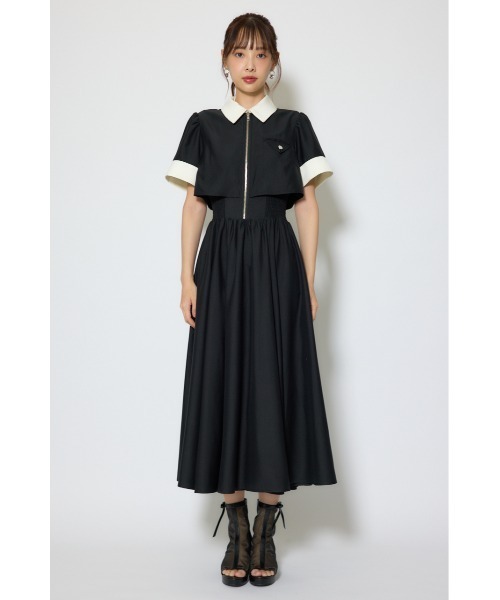 rienda（リエンダ）の「バストディティールフレアワンピース 春服  夏服（シャツワンピース・レディース・ブラック/グレー/ライトイエロー・MEDIUM/SMALL）」の9枚目の写真