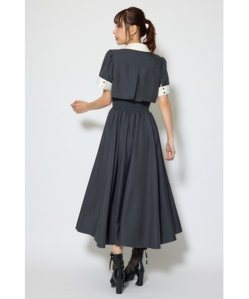 rienda（リエンダ）の「バストディティールフレアワンピース 春服  夏服（シャツワンピース・レディース・ブラック/グレー/ライトイエロー・MEDIUM/SMALL）」の12枚目の写真