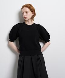 LANVIN en Bleu | アイレットパフスリーブニット(ニット/セーター)
