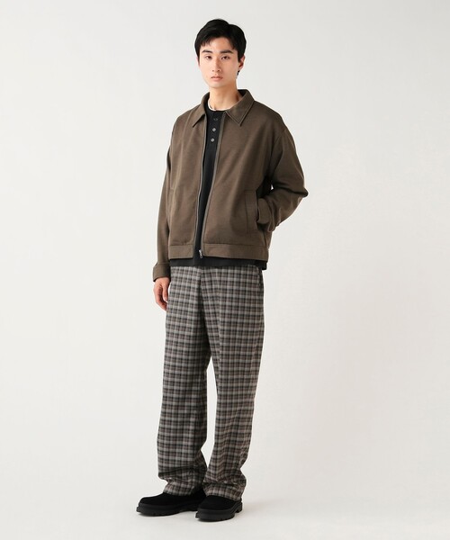 BEAMS HEART（ビームスハート）の「ベーシック 鹿の子 ブルゾン（吸水速乾）（ブルゾン・メンズ・オリーブ/ベージュ・SMALL/MEDIUM/LARGE）」の6枚目の写真