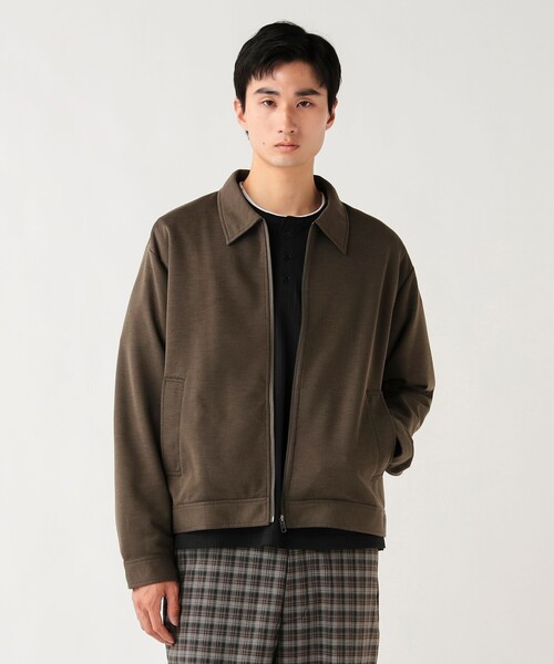 BEAMS HEART（ビームスハート）の「ベーシック 鹿の子 ブルゾン（吸水速乾）（ブルゾン・メンズ・オリーブ/ベージュ・SMALL/MEDIUM/LARGE）」の7枚目の写真