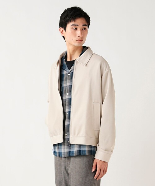 BEAMS HEART（ビームスハート）の「ベーシック 鹿の子 ブルゾン（吸水速乾）（ブルゾン・メンズ・オリーブ/ベージュ・SMALL/MEDIUM/LARGE）」の12枚目の写真
