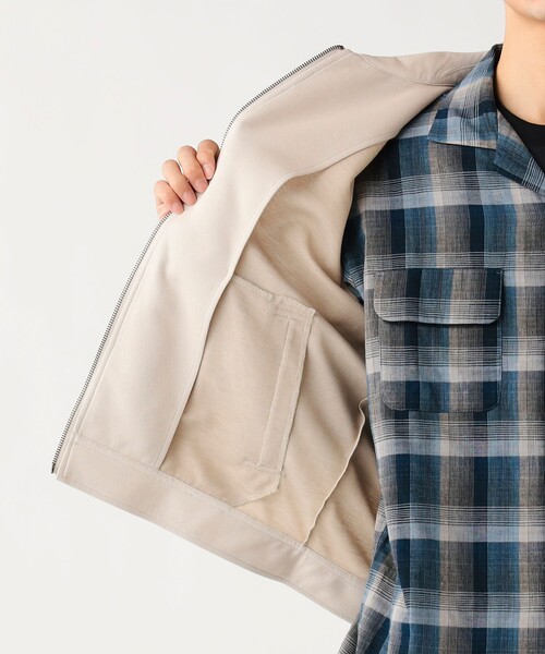 BEAMS HEART（ビームスハート）の「ベーシック 鹿の子 ブルゾン（吸水速乾）（ブルゾン・メンズ・オリーブ/ベージュ・SMALL/MEDIUM/LARGE）」の13枚目の写真