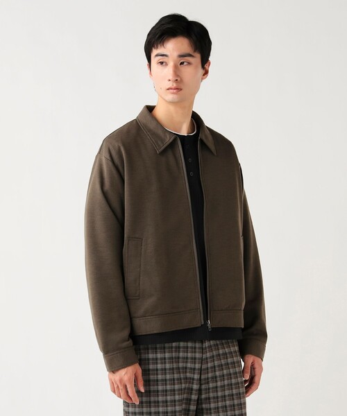 BEAMS HEART（ビームスハート）の「ベーシック 鹿の子 ブルゾン（吸水速乾）（ブルゾン・メンズ・オリーブ/ベージュ・SMALL/MEDIUM/LARGE）」の3枚目の写真