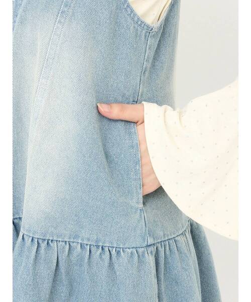 CALNAMUR(カルナムール)の「フロントレースアップデニムワンピース(ワンピース・レディース・ブルー/ピンク・FREE)」の7枚目の写真
