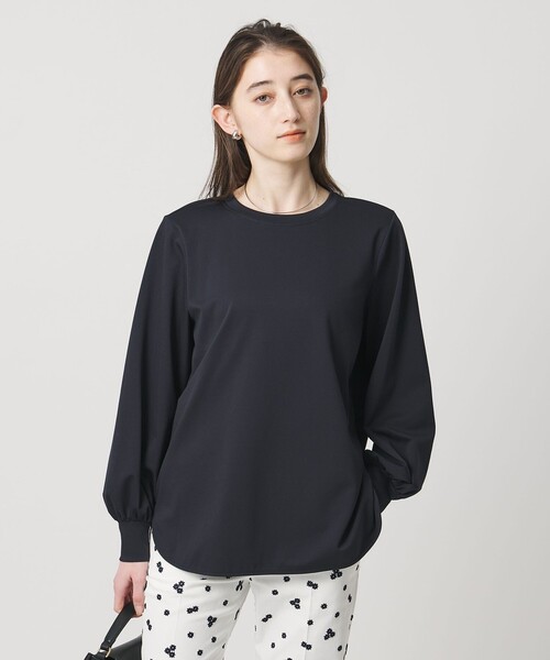UNITED ARROWS(ユナイテッドアローズ)の「ポンチ ロングスリーブ カットソー(Tシャツ/カットソー・レディース・ネイビー/ホワイト/ブラック・FREE)」の3枚目の写真