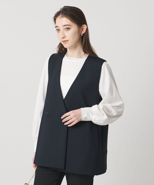 UNITED ARROWS(ユナイテッドアローズ)の「ポンチ ロングスリーブ カットソー(Tシャツ/カットソー・レディース・ネイビー/ホワイト/ブラック・FREE)」の2枚目の写真