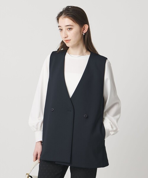 UNITED ARROWS(ユナイテッドアローズ)の「ポンチ ロングスリーブ カットソー(Tシャツ/カットソー・レディース・ネイビー/ホワイト/ブラック・FREE)」の8枚目の写真