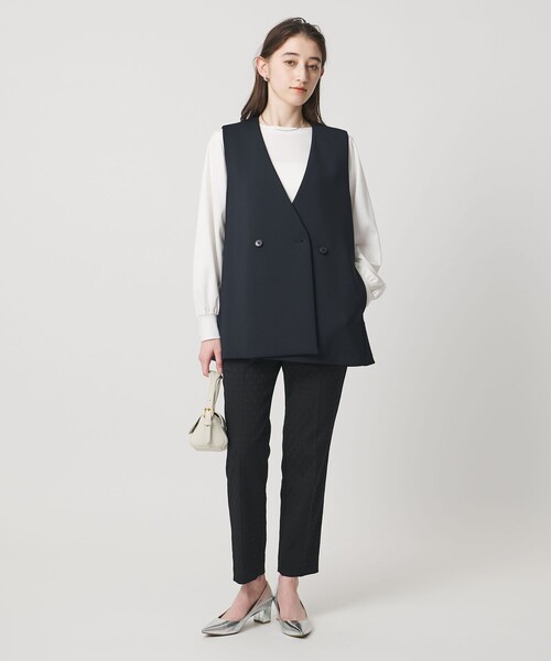 UNITED ARROWS(ユナイテッドアローズ)の「ポンチ ロングスリーブ カットソー(Tシャツ/カットソー・レディース・ネイビー/ホワイト/ブラック・FREE)」の9枚目の写真