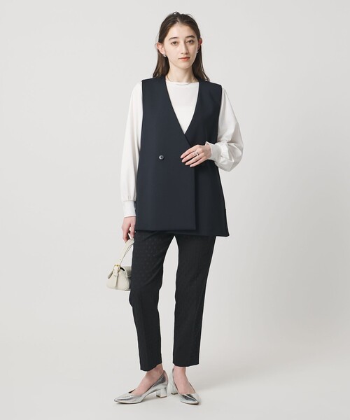 UNITED ARROWS(ユナイテッドアローズ)の「ポンチ ロングスリーブ カットソー(Tシャツ/カットソー・レディース・ネイビー/ホワイト/ブラック・FREE)」の10枚目の写真
