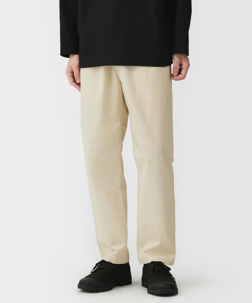 無印良品（ムジルシリョウヒン）の「紳士　洗いざらしコットンイージーパンツ（その他パンツ・メンズ・スモーキーグリーン系/ブラック/グレー/アイボリー・S/M/L/XL）」の2枚目の写真