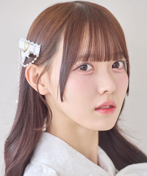 ROJITA（ロジータ）の「パールチェーンリボンクリップセット（バレッタ/ヘアクリップ・レディース・ブラック/ピンク/ホワイト・FREE）」の8枚目の写真