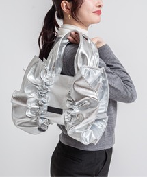 HELOYSE（エロイーズ）の「【HELOYSE/エロイーズ】フリルトートバッグ　bobbonbutterfly tote PU leather S（トートバッグ）」