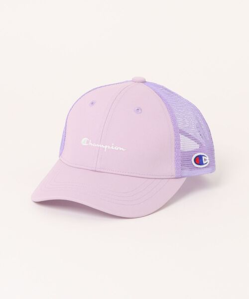 Champion（チャンピオン）の「Champion/チャンピオン　ツイルメッシュキャップ（キャップ・キッズ・ブルー系その他/パープル/ベージュ/サックスブルー・53-55cm）」の4枚目の写真