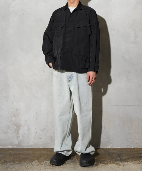 made in standard （メイドインスタンダード）の「MADE IN STANDARD / メイドインスタンダード NYLON JUNGLE FATIGUE JACKET ナイロン ジャングルファティーグジャケット（ミリタリージャケット・メンズ・ブラック/オリーブ/ブラウン系・MEDIUM/LARGE）」の7枚目の写真