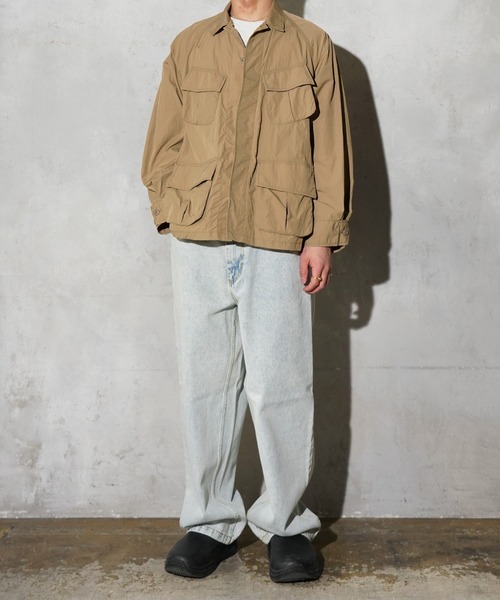 made in standard （メイドインスタンダード）の「MADE IN STANDARD / メイドインスタンダード NYLON JUNGLE FATIGUE JACKET ナイロン ジャングルファティーグジャケット（ミリタリージャケット・メンズ・ブラック/オリーブ/ブラウン系・MEDIUM/LARGE）」の9枚目の写真