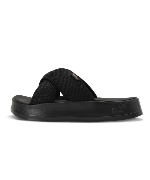 PUMA(プーマ)の「PUMA プーマ リードキャット プラットフォーム UM 407408(サンダル・レディース・ブラック/ブラック×ホワイト・25.0cm/24.0cm/23.0cm)」の4枚目の写真
