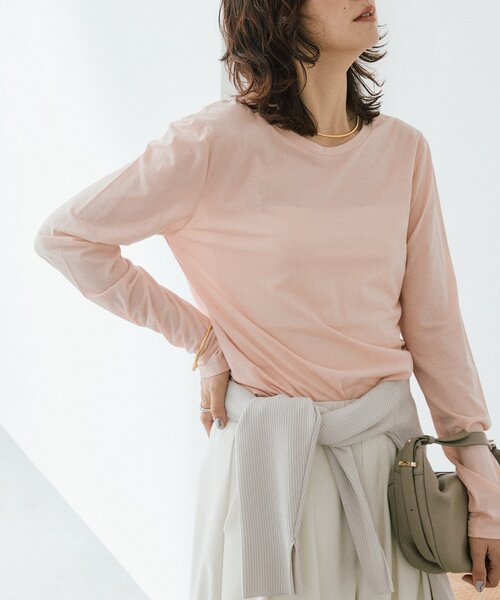 RIVE DROITE(リヴドロワ)の「【着回し力抜群】2wayセミシアーロンTee(Tシャツ/カットソー・レディース・ブラック/ピンク/ホワイト・FREE)」の1枚目の写真