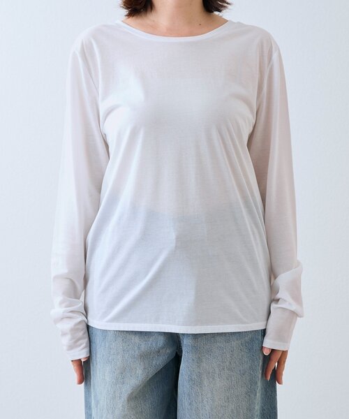 RIVE DROITE(リヴドロワ)の「【着回し力抜群】2wayセミシアーロンTee(Tシャツ/カットソー・レディース・ブラック/ピンク/ホワイト・FREE)」の18枚目の写真