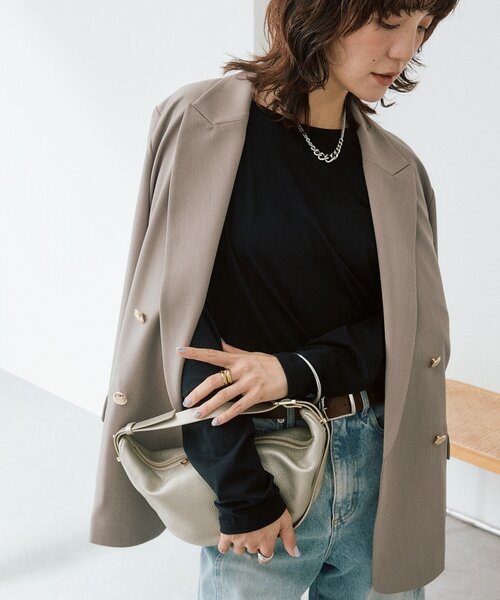 RIVE DROITE(リヴドロワ)の「【着回し力抜群】2wayセミシアーロンTee(Tシャツ/カットソー・レディース・ブラック/ピンク/ホワイト・FREE)」の5枚目の写真