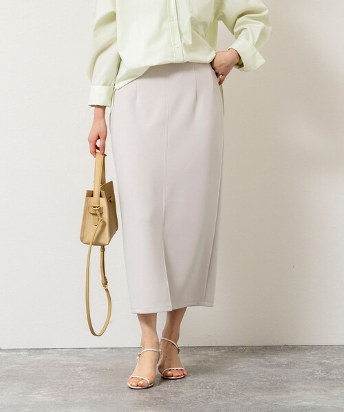 NOLLEY’S Sophi(ノーリーズソフィ)の「《セットアップ対応》ウォッシャブルライトダンボール2WAYタイトスカート(スカート・レディース・ブラック/ベビーピンク/ホワイト/ベージュ/カーキ・38/36/34)」の3枚目の写真