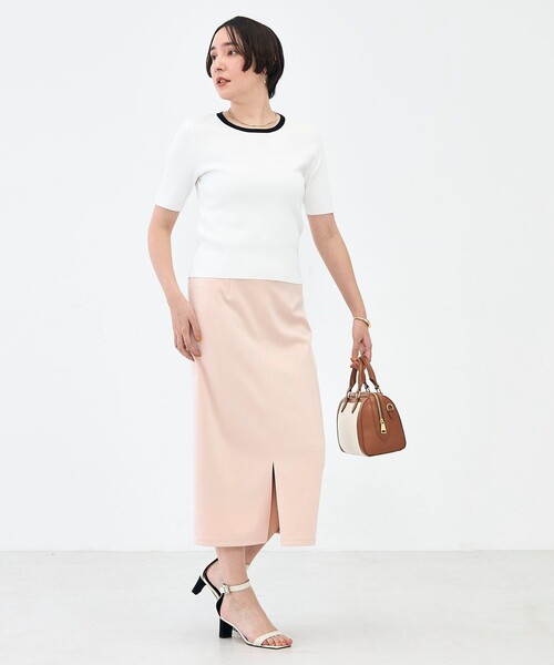 NOLLEY’S Sophi(ノーリーズソフィ)の「《セットアップ対応》ウォッシャブルライトダンボール2WAYタイトスカート(スカート・レディース・ブラック/ベビーピンク/ホワイト/ベージュ/カーキ・38/36/34)」の8枚目の写真