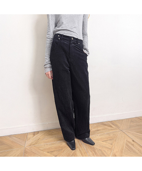 DIAGONAL(ダイアゴナル)の「ADJUSTABLE CORD TROUSERS (black)(その他パンツ・レディース・その他・SMALL/MEDIUM)」の1枚目の写真