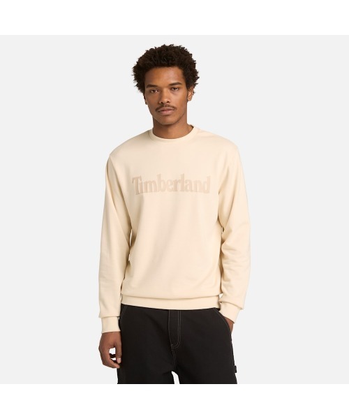 Timberland（ティンバーランド）の「ワードマーク ロゴ ループバック クルーネック スウェットシャツ メンズ（スウェット・メンズ・ライトホワイト・XX-LARGE/LARGE/X-LARGE/SMALL/MEDIUM）」の2枚目の写真