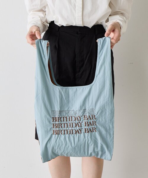 BIRTHDAY BAR（バースデイバー）の「BBロゴ刺繍エコバッグショルダー付き（エコバッグ/サブバッグ・レディース・バイオレット/サックスブルー/ブラック/ネイビー・0）」の17枚目の写真