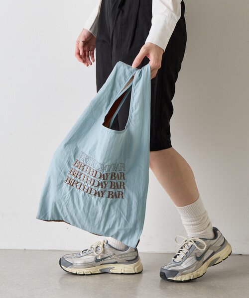 BIRTHDAY BAR（バースデイバー）の「BBロゴ刺繍エコバッグショルダー付き（エコバッグ/サブバッグ・レディース・バイオレット/サックスブルー/ブラック/ネイビー・0）」の19枚目の写真