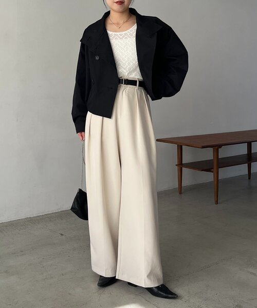 CAPRICIEUX LE'MAGE ショートトレンチコート　ジャケット　コート CAPRICIEUX LE'MAGE｜【サイズ展開あり】ショートトレンチコート
