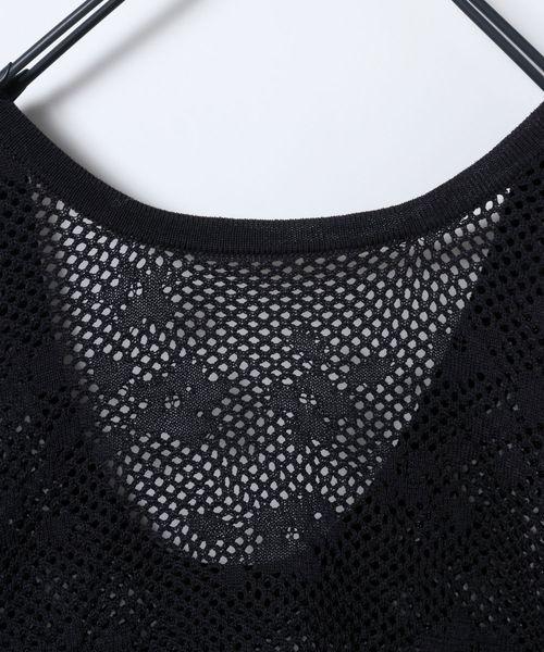 JEANASIS（ジーナシス）の「フラワーパターンニットタンク/663964（ベスト・レディース・ブラック/ホワイト・FREE）」の14枚目の写真