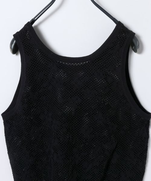 JEANASIS（ジーナシス）の「フラワーパターンニットタンク/663964（ベスト・レディース・ブラック/ホワイト・FREE）」の13枚目の写真