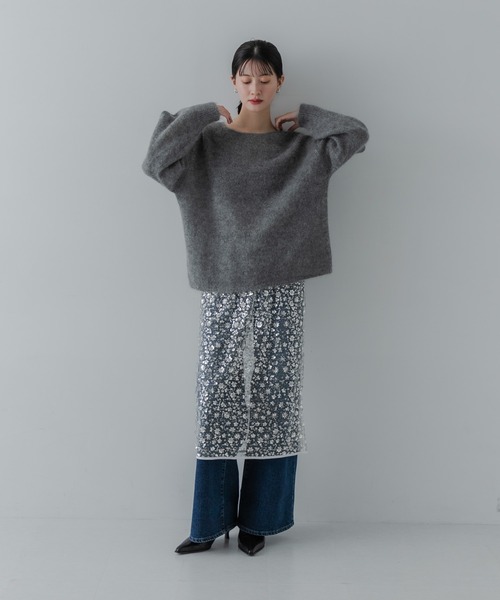 URBAN RESEARCH（アーバンリサーチ）の「スパンコールチュールレイヤードスカート（スカート・レディース・オフホワイト・FREE）」の8枚目の写真