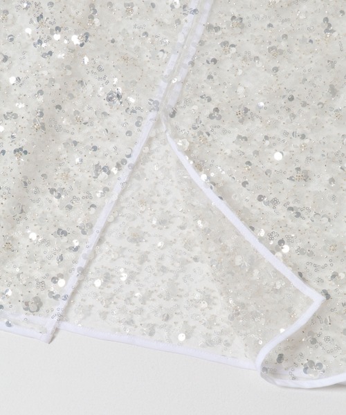 URBAN RESEARCH（アーバンリサーチ）の「スパンコールチュールレイヤードスカート（スカート・レディース・オフホワイト・FREE）」の12枚目の写真